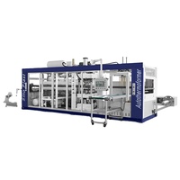 Machine automatique de fabrication de contenants alimentaires en plastique, de gobelets à sauce, de boîtes à lunch, de bols, de plaques, thermoformage à quatre stations, haute productivité, PLC