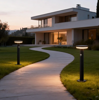 Lampes solaires LED étanches à piles pour jardin, allée et cour - Acier inoxydable, indice de protection IP44