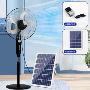 Rechargeable <b>Stand</b> <b>Fan</b> with Remote Control, 40W Solar and Lithium Battery for Home Outdoor Camping Off-Grid Use - Product Image 3