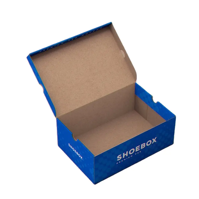 Nhà máy cung cấp bao bì giấy tùy chỉnh các tông bưu phẩm hộp lưu trữ Stackable Giày hộp