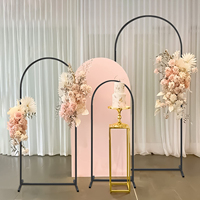 Kit de 3 supports d'arche en métal doré pour décorations de fête d'anniversaire, de remise de diplôme, de célébration de vacances, de cérémonie et d'arche de mariage