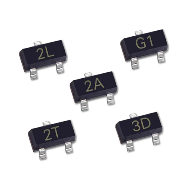 Potential Transistor SMD NPN, Transistor MMBT5401, 2L, MMBD914, 5D, MMBD4148A, 5H, MMBD4148SE, D4, MMBD4148, A6, SOT-23 IC