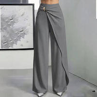 Pantalon de costume asymétrique tendance pour femmes européennes et américaines, coupe droite décontractée style urbain