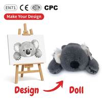 Jouets en peluche personnalisés, poupée en peluche avec broderie de logo personnalisé, doublure en maille - Cadeau d'anniversaire pour enfants sans rembourrage