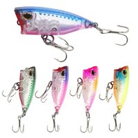 Leurre Micro Popper ALPHA 4cm 3.3g en ABS, flottant, pour la pêche ultra-légère au bar et à la truite en eau douce