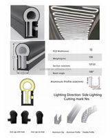 Manchon en silicone noir co-extrudé à émission latérale pour bande LED, série diffuseur en silicone pour éclairage LED