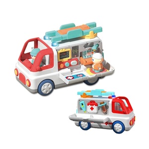 Giocattolo Ambulanza Multifunzionale per Bambini, Gioco di Ruolo Educativo, Veicolo di Soccorso con Barella, Kit Medico con Luci e Suoni - Product Image 1