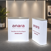 Table de comptoir portable pliable avec éclairage LED pour salons professionnels, publicité et promotion d'événements – Table pop-up en gros