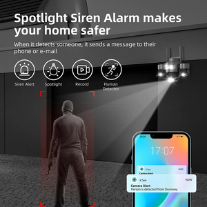 15MP Security Camera <strong>ICsee</strong> 3 HD Screens Auto Tracking WiFi IP Camera Outdoor CCTV Color Night Vision 2-Way Audio <strong>Home</strong> Camera - Product Image 2