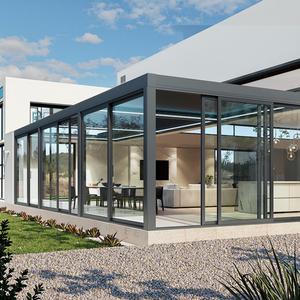 Tùy Chỉnh Hiện Đại Miễn Phí Thường Vụ Nhôm Đôi Kính Cường Lực Mù<span class=keywords><strong>a</strong></span> Hè Nhà Đúc Sẵn Mái Phẳng Mù<span class=keywords><strong>a</strong></span> Đông Vườn Phòng Ngoài Trời - Product Image 3