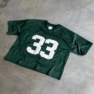 T-shirt en jersey rétro Y2K pour homme, tissé, uni, séchage rapide, respirant, maille, coupe régulière, unisexe, imprimé numérique, streetwear, sport, football - Product Image 3