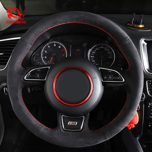 Housses de volant de voiture en cuir véritable noir et daim à coudre à la main pour <span class=keywords><strong>Audi</strong></span> A3 / A4 / A5 / A6 / A7 / Allroad RS <span class=keywords><strong>7</strong></span> - Product Image 6