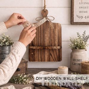 Cross-border wooden candle holder <b>shelf</b>, <b>wall</b>-<b>mounted</b> vase rack, wooden <b>wall</b>-<b>mounted</b> aromatherapy candle holder display rack, - Product Image 5