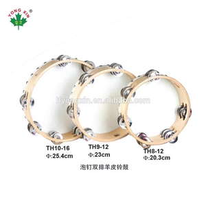 YONGXIN Tamborín Infantil de Doble Fila de Bambú Natural sin Cabeza con Piel de Oveja de 8"-10" Hecho en China con Opción de Logotipo Personalizado - Product Image 4