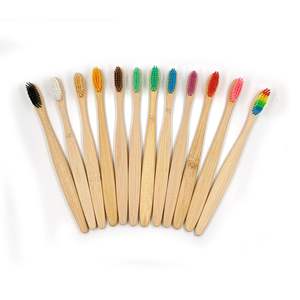 Cepillo de Dientes Desechable de Bambú Suave, Biodegradable, para Hoteles, Hostales y Casas de Huéspedes, Multicolor - Product Image 4