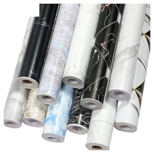 สติ๊กเกอร์ติดผนังลายหินอ่อน PVC แบบหนา สำหรับตกแต่งบ้าน โรงแรม แบบลอกและติด - Product Image 1