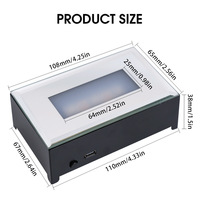 6.5X11cm Multimode LED Clignotant Lumière Base Rectangle Cristal Lampe Titulaire USB Batterie Led Lumière Base pour Acrylique