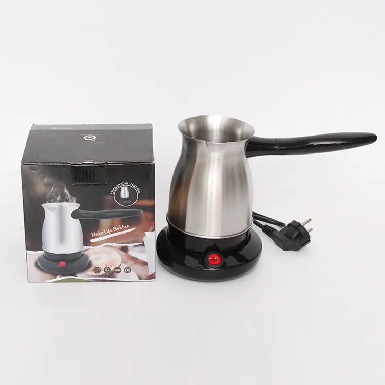 Mini cafeteira turca com proteção automática a seco, venda quente, bule de café elétrico de grau alimentício, moka, chaleira de café