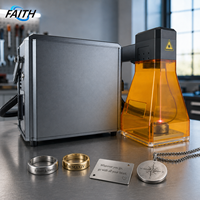 Machine de marquage laser portable Faith, graveur à fibre pour plaques signalétiques en acier inoxydable, 20W 30W 50W, prix usine