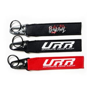 High Quality <b>Custom</b> Logo Embroidered Carabiner Keychain Personalized Woven Embroidery <b>Key</b> Chains - Product Image 4