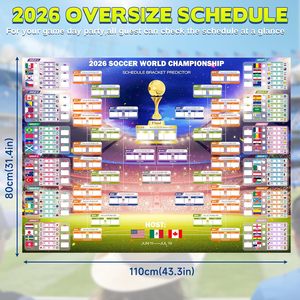 Póster Promocional de la Copa <span class=keywords><strong>Mundial</strong></span> de Fútbol 2026, Extra Grande, 43x32 Pulgadas, 2 Piezas, con 600 Pegatinas de Banderas, Tela Textil - Product Image 5