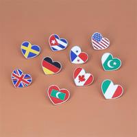 Drapeau série épinglette emblème national broche nouvelle épinglette en métal accessoires Panama royaume-uni Maldives Canada italie Cuba suède allemagne