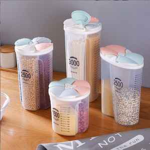 food storage organization plastic kitchen storage box nuts tea sugar candy container jar