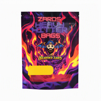 Sachet refermable holographique en aluminium anti-odeur avec impression personnalisée, format 3,5g, 7g, 14g, en Mylar avec fermeture éclair