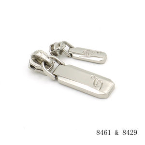 Tirette de <span class=keywords><strong>fermeture</strong></span> <span class=keywords><strong>éclair</strong></span> en alliage de zinc de 30 mm, design personnalisé de luxe, avec logo, plaqué argent, petite tirette en métal # 3 pour sacs et vêtements - Product Image 5