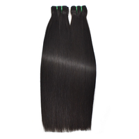 Extensions de cheveux lisses à double trame Remy birmans bruts, cheveux humains non traités de haute qualité, 100 %, couleur naturelle, paquet de cheveux