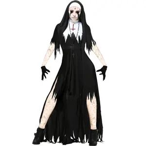 유럽과 미국 여성의 할로윈 수녀 의상 코스프레 롤 플레잉 뱀파이어 악마 의상