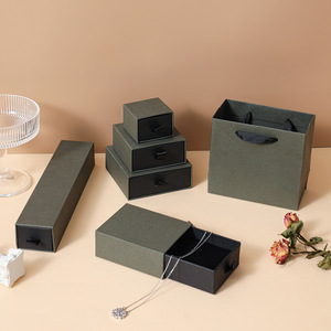 Boîte à tiroirs écologique <span class=keywords><strong>avec</strong></span> intérieur anti-rayures et poignée de tirage lisse, adaptée aux boucles d'oreilles, aux colliers et aux montres - Product Image 2