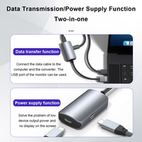 ULT-Unite Convertisseur HDMI vers Type C 4K 60Hz, adaptateur de câble HDMI mâle vers USB C femelle 4K avec alimentation Type C HDR