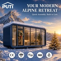 Maison capsule spatiale Apple Pod de 20 pieds, maison modulaire de luxe pour village de vacances, maison préfabriquée mobile miniature