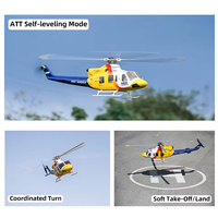 Helicóptero RC Flywing Bell-412, Tamaño 470, Luz LED, Controlador de Vuelo ACE, Retorno con una Sola Tecla, Helicóptero de Control Remoto