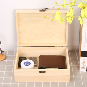 Wooden Storage <b>Box</b> 10cm High 6-10L Capacity Simple Style For <b>Makeup</b> Organizers - Product Image 3