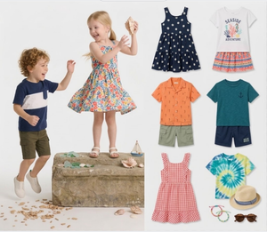 Nuevos Conjuntos Casuales de Verano para Niños, Camiseta de Manga Corta y Pantalones Cortos, Conjuntos de 2 Piezas Unisex, Envío al por Mayor con Mezcla Aleatoria - Product Image 1