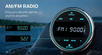 Lecteur audio Bluetooth étanche pour moto et bateau, récepteur FM AM automatique, système stéréo marin MP3 pour SPA, UTV, ATV, Piston