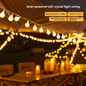 Ip65 mới ngoài trời tinh thể năng lượng mặt trời <span class=keywords><strong>Globe</strong></span> <span class=keywords><strong>LED</strong></span> <span class=keywords><strong>String</strong></span> <span class=keywords><strong>Lights</strong></span> Cổ Tích giáng sinh vòng hoa cho Garden Party & Holiday chiếu sáng trang trí - Product Image 5