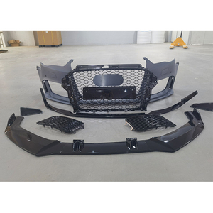 Kit carrosserie pare-chocs avant avec calandre en nid d'abeille avec lèvre avant pour <span class=keywords><strong>Audi</strong></span> A3 <span class=keywords><strong>S3</strong></span> Upgrade to RS3 with <span class=keywords><strong>Quattro</strong></span> 2014-2016 - Product Image 3
