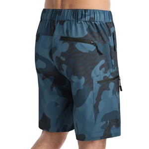 Shorts cargo camouflage respirants pour hommes avec cordon de serrage, shorts d'entraînement décontractés, logo personnalisé, taille haute, vêtements d'extérieur - Product Image 4