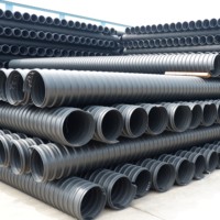 Tuyau de drainage urbain en HDPE ondulé Jinyiou, durable et résistant aux chocs, avec renfort par ceinture en acier DN800 8KN/m2, vente en gros
