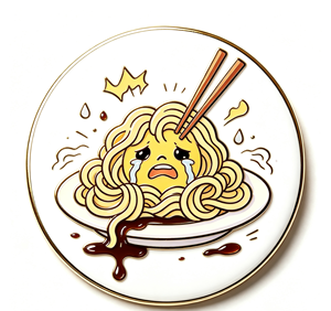 Pin de solapa redondo de aleación esmaltado con diseño de comida de anime y fideos, estilo caricatura, para regalo y decoración de bolsos - Product Image 3