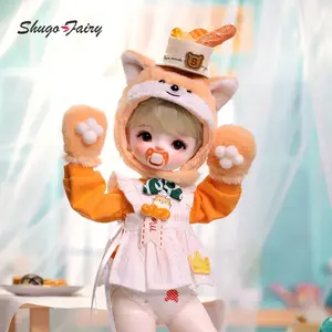 Có thể BJD 1/6 búp bê fullsetb Blythe rebornwinter dễ thương Shiba Inu thợ làm bánh bánh mì Phụ kiện từ tính bóng khớp búp bê shugafairy