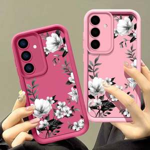 เคสลายดอกไม้สำหรับ Samsung Galaxy S25 S24 S22 S23 Ultra Plus S24 FE A56 A55 A54 A25 A35 A53 A16 A15 5G แบบนิ่ม - Product Image 5