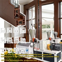 PVC-Fensterprofil-Produktionslinie / WPC-Fenster-Türrahmen-Profil-Extrudiermaschine