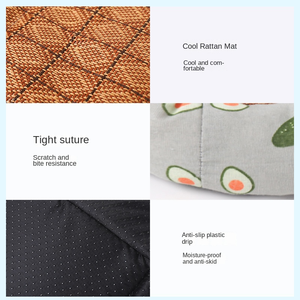 Cool Summer Nest Mat for Medium and Large Pets <strong>Fashionable</strong> Animal Pattern Cooling Sofa <strong>Bed</strong> for <strong>Dogs</strong> Cats Teddy <strong>Dog</strong> Vine Mat - Product Image 5