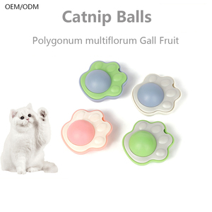 Juego de bolas de juguete interactivo duradero para gatos, hierba gatera de fruta de agallas altamente interactiva con Limpieza de dientes de aguacate, bolsa empaquetada de Material plástico/ - Product Image 2
