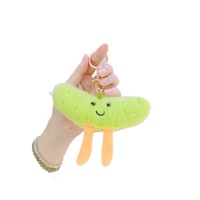 Mini Pluche Fruit Pluche Speelgoed Watermeloen Mandarijn Durian Komkommer Fruit Pluche Gevuld Speelgoed Sleutelhanger Pluche Fruit Pluche Charm
