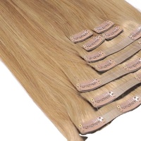 Extensions de cheveux naturels Remy à clips invisibles double épaisseur, sans couture, pour la vente en gros